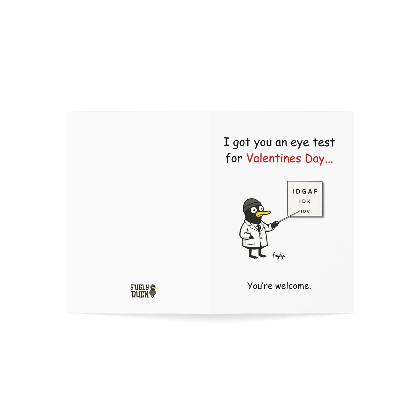 Funny Valentine’s Day Card | Rude Eye Test | Cheeky Adult Humour | For Him or Her