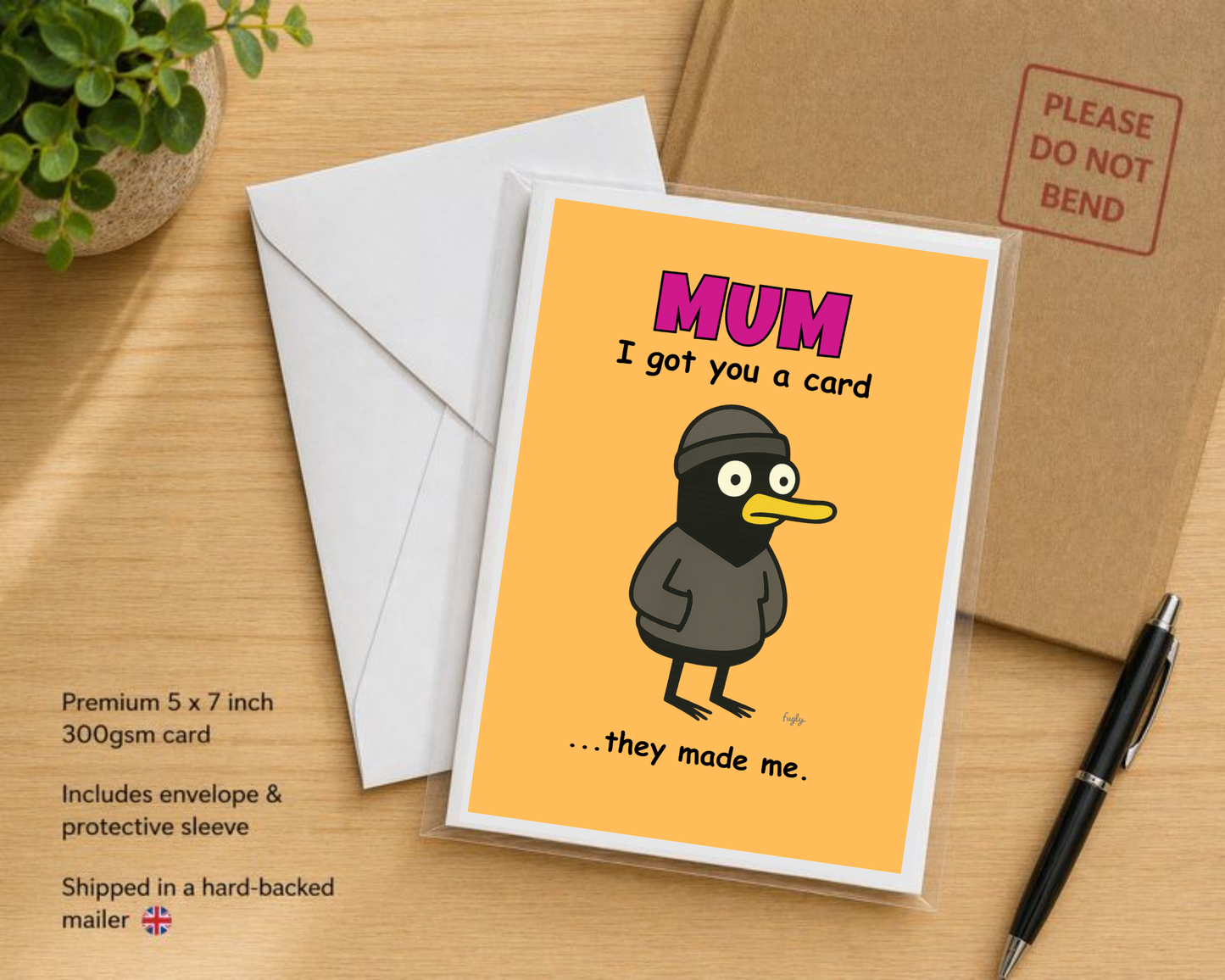 Funny Mum Birthday Card – I Got You a Card… They Made Me