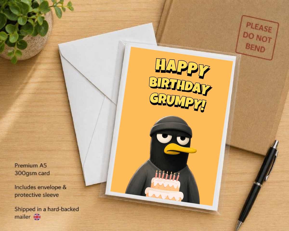 Funny Grumpy Birthday Card for Men – Large A5 Card for Dad, Husband or Grandad