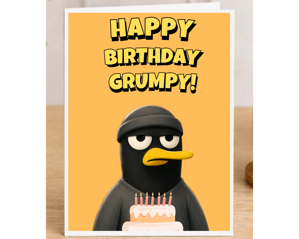 Funny Grumpy Birthday Card for Men – Large A5 Card for Dad, Husband or Grandad