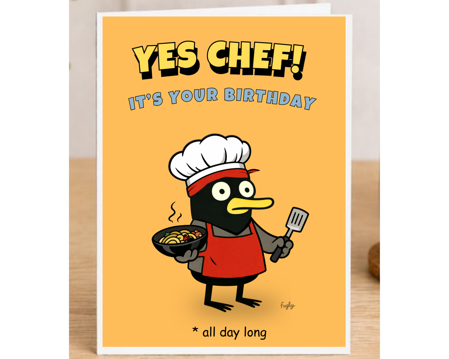 Funny Chef Birthday Card – Yes Chef