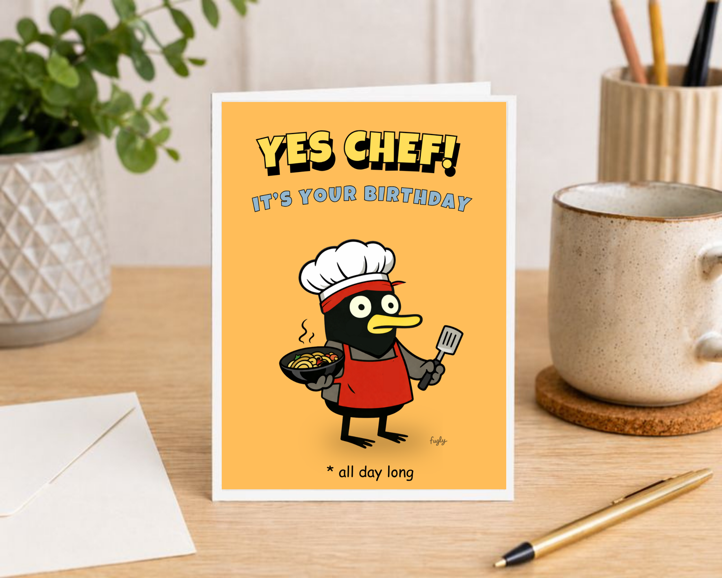 Funny Chef Birthday Card – Yes Chef
