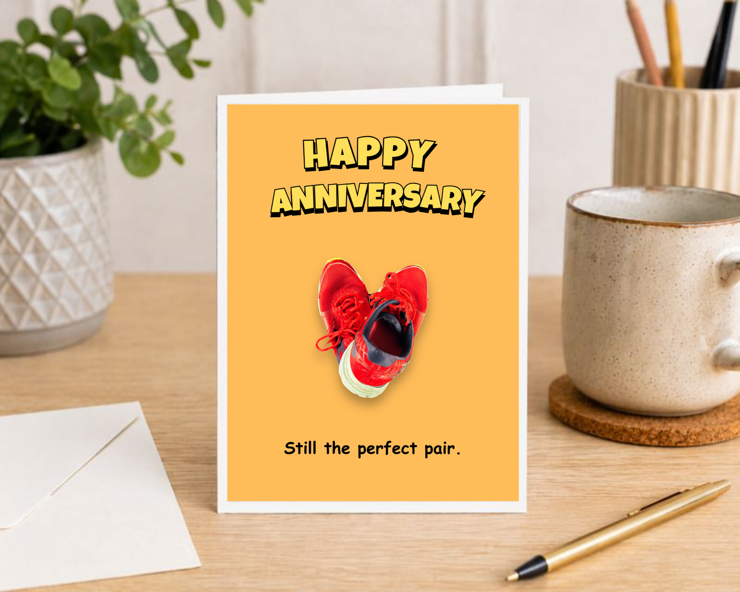 Funny Running Anniversary Card – Still the Perfect Pair