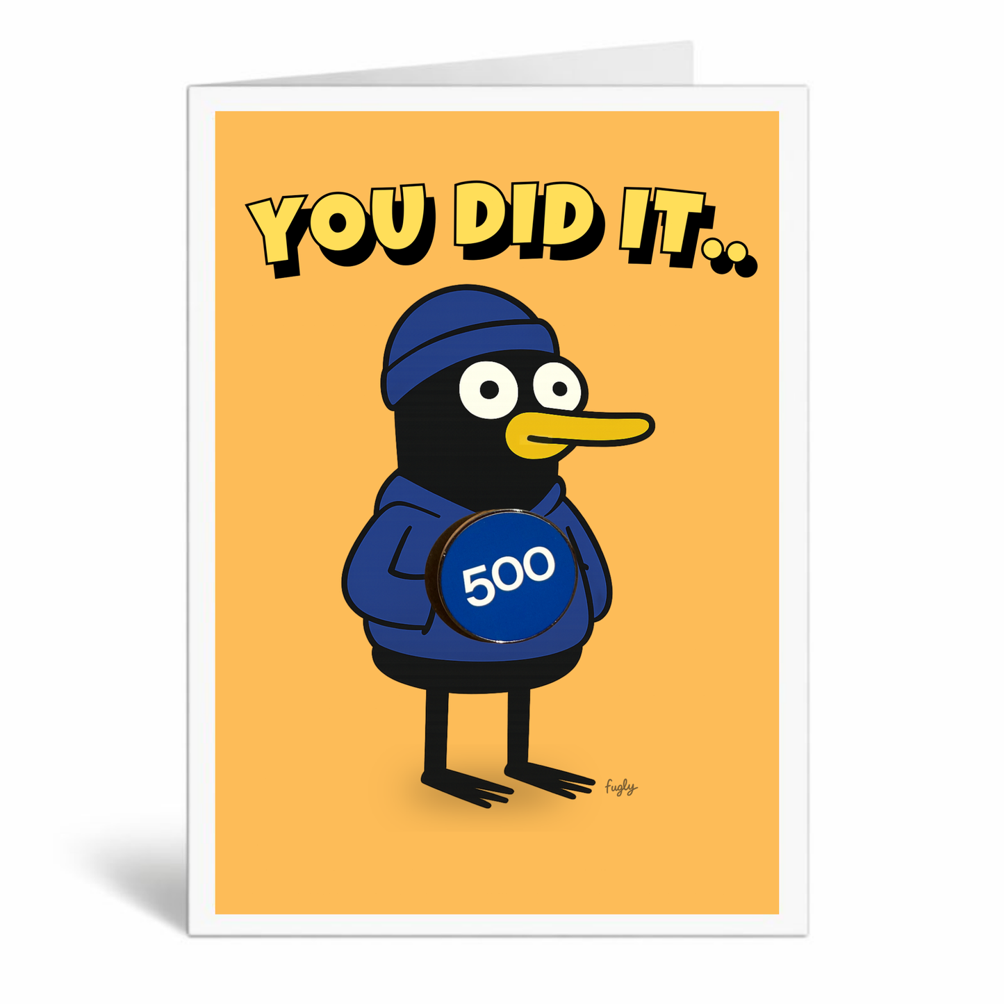 Running 500 Milestone Card with 25mm Badge