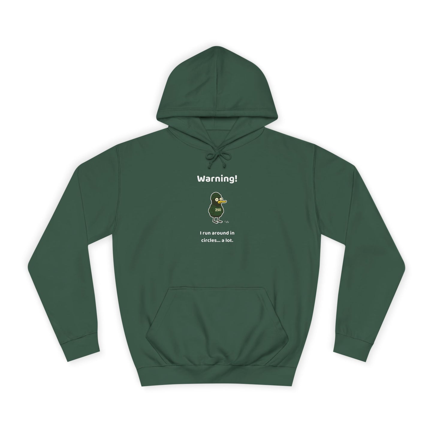 Running Milestone Hoodie | 5K 50 100 250 500 Distance Celebration With Funny Running in Circles Message