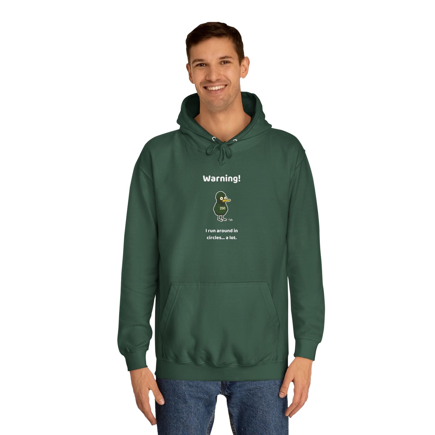 Running Milestone Hoodie | 5K 50 100 250 500 Distance Celebration With Funny Running in Circles Message