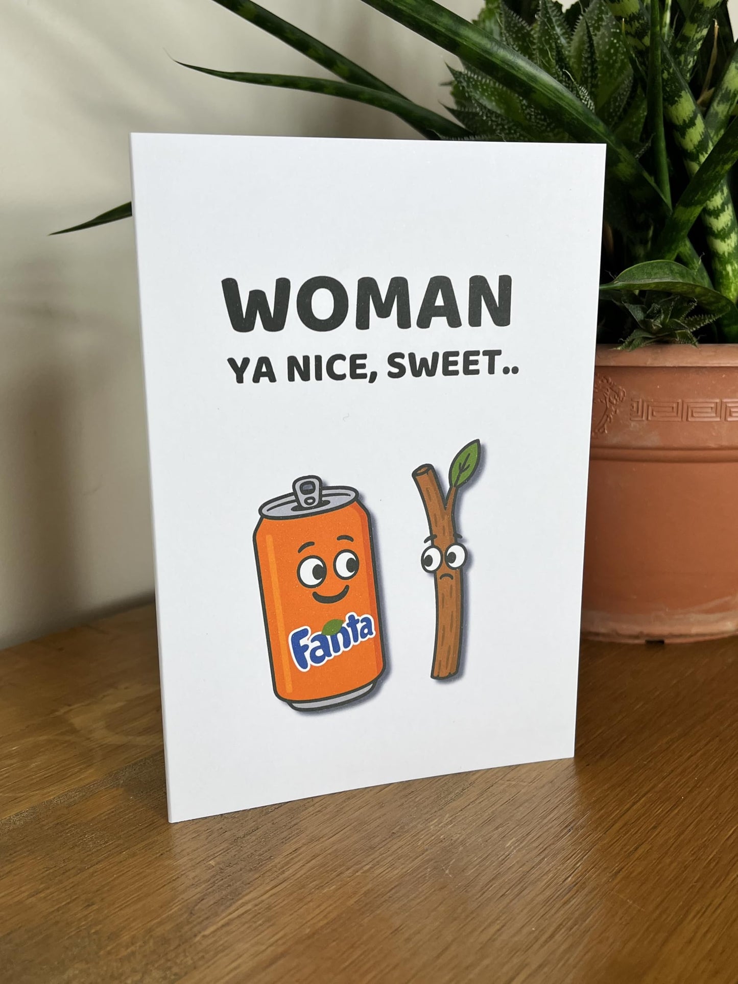 Fanta-Stick Greeting Card For Her - Blank inside for your own special message for Wife, Girlfriend, Best friend or Sister for Birthday, Anniversary or other Special Occasion.