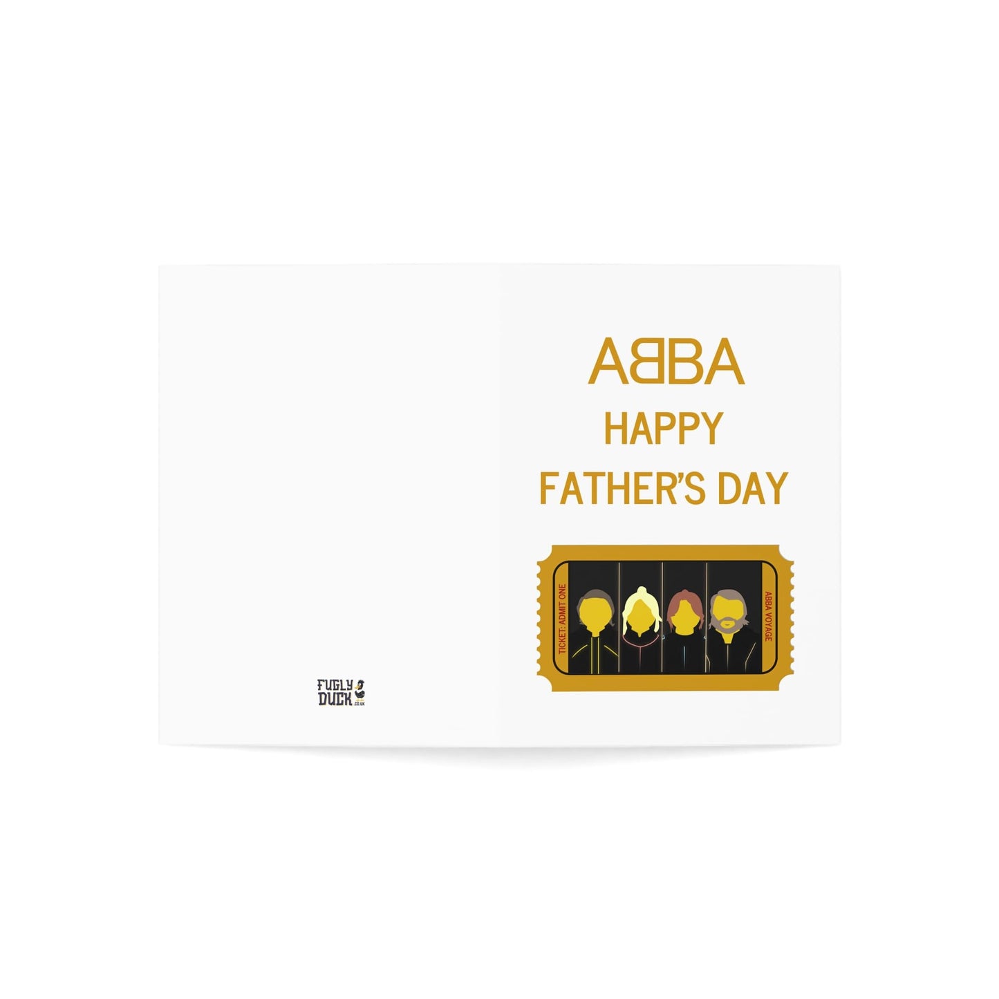 Abba Voyage Father's Day Ticket Themed Birthday Card with Voyage Ticket Style Insert