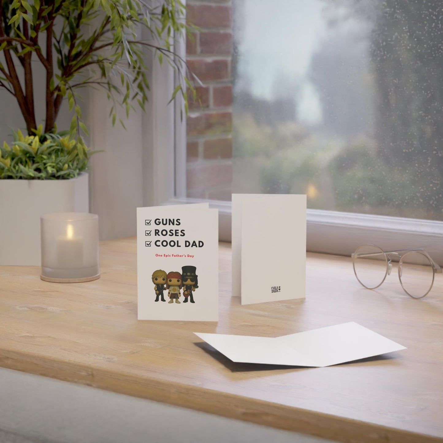 GNR Father's Day Card with Ticket Themed Insert - Guns. Roses. Cool Dad. One Epic Father's Day