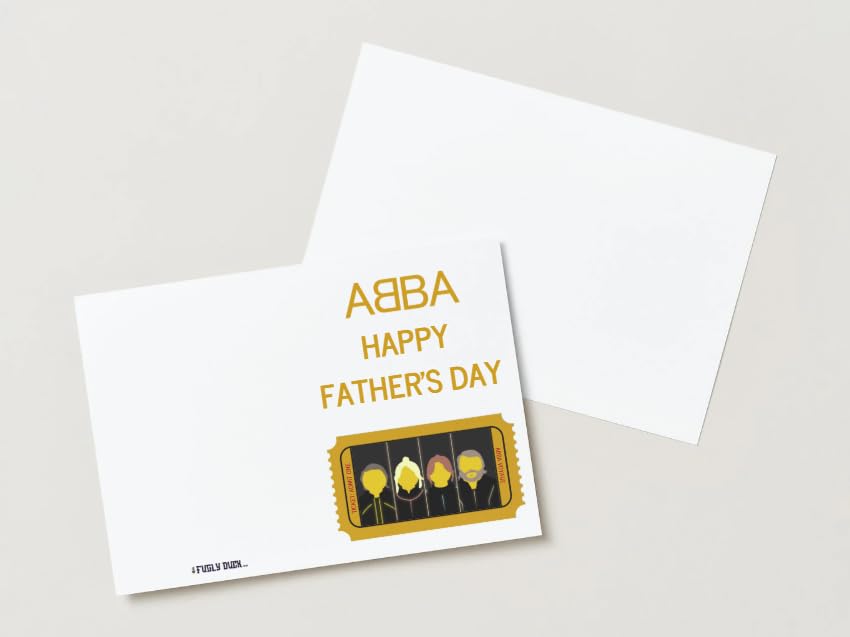 Abba Voyage Father's Day Ticket Themed Birthday Card with Voyage Ticket Style Insert