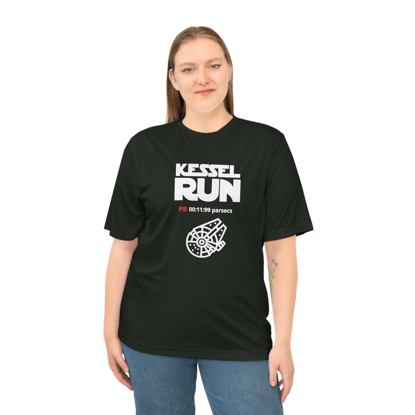 Kessel Run Race T-Shirt, Sci-fi Running Tee, Funny Movie Quote Shirt, Unisex Marathon Top, Galaxy Black