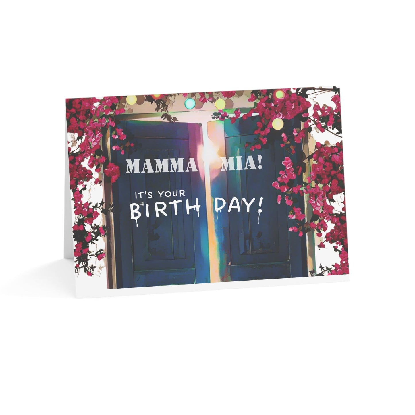 Abba Mamma Mia Ticket Themed Birthday Card with Ticket Style Insert