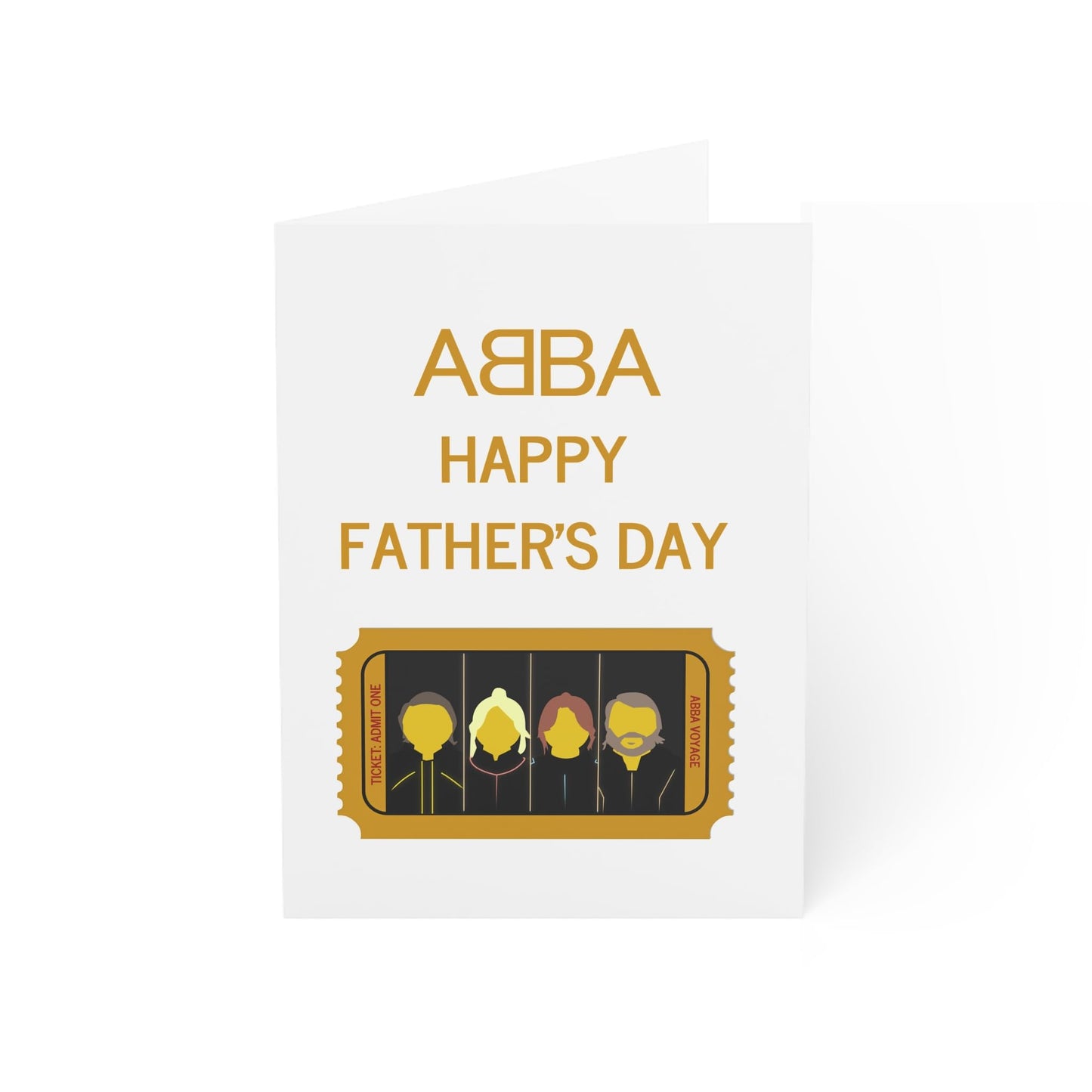Abba Voyage Father's Day Ticket Themed Birthday Card with Voyage Ticket Style Insert