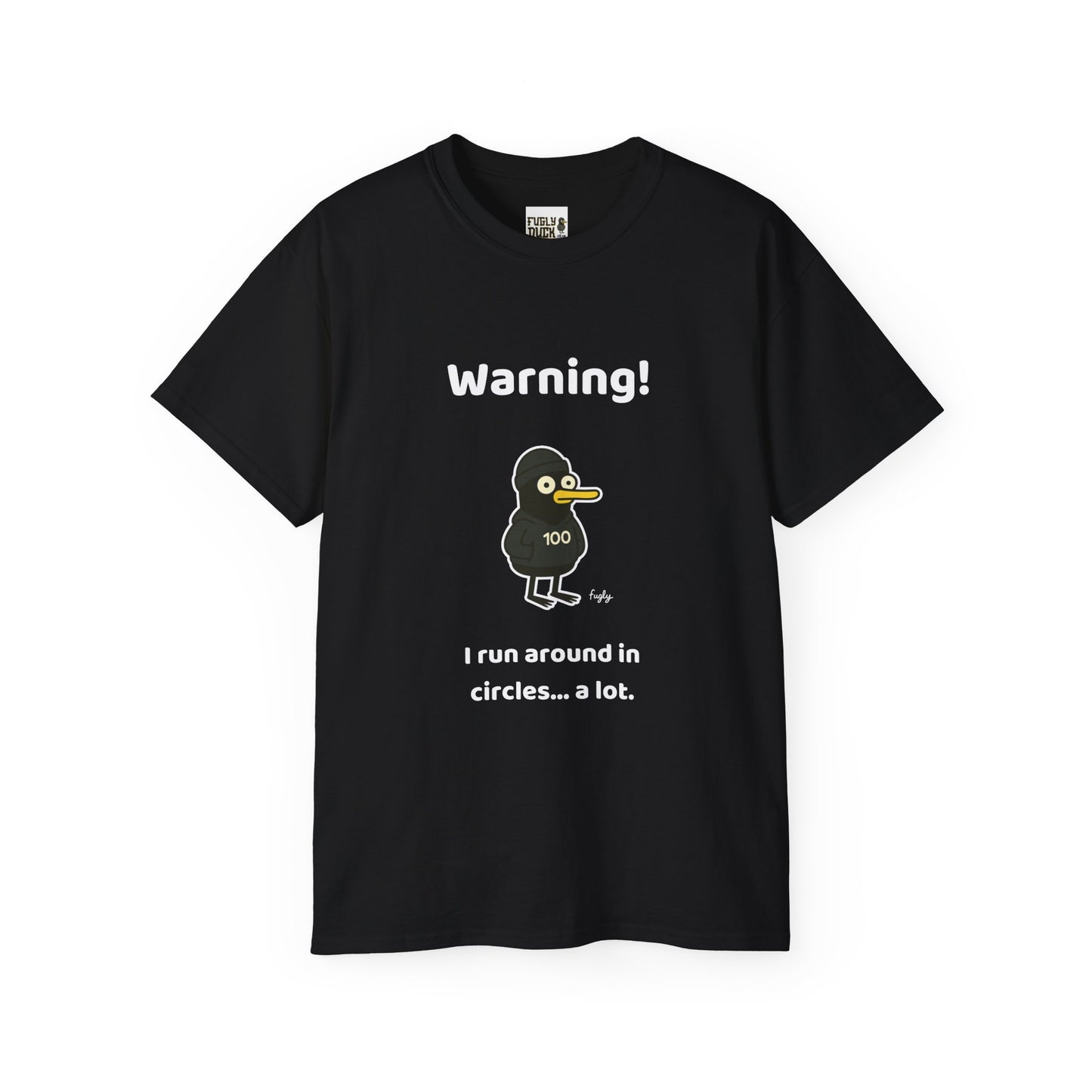 Running 100 Milestone T-Shirt - Funny 'Warning - I Run In Circles.. A Lot' strapline
