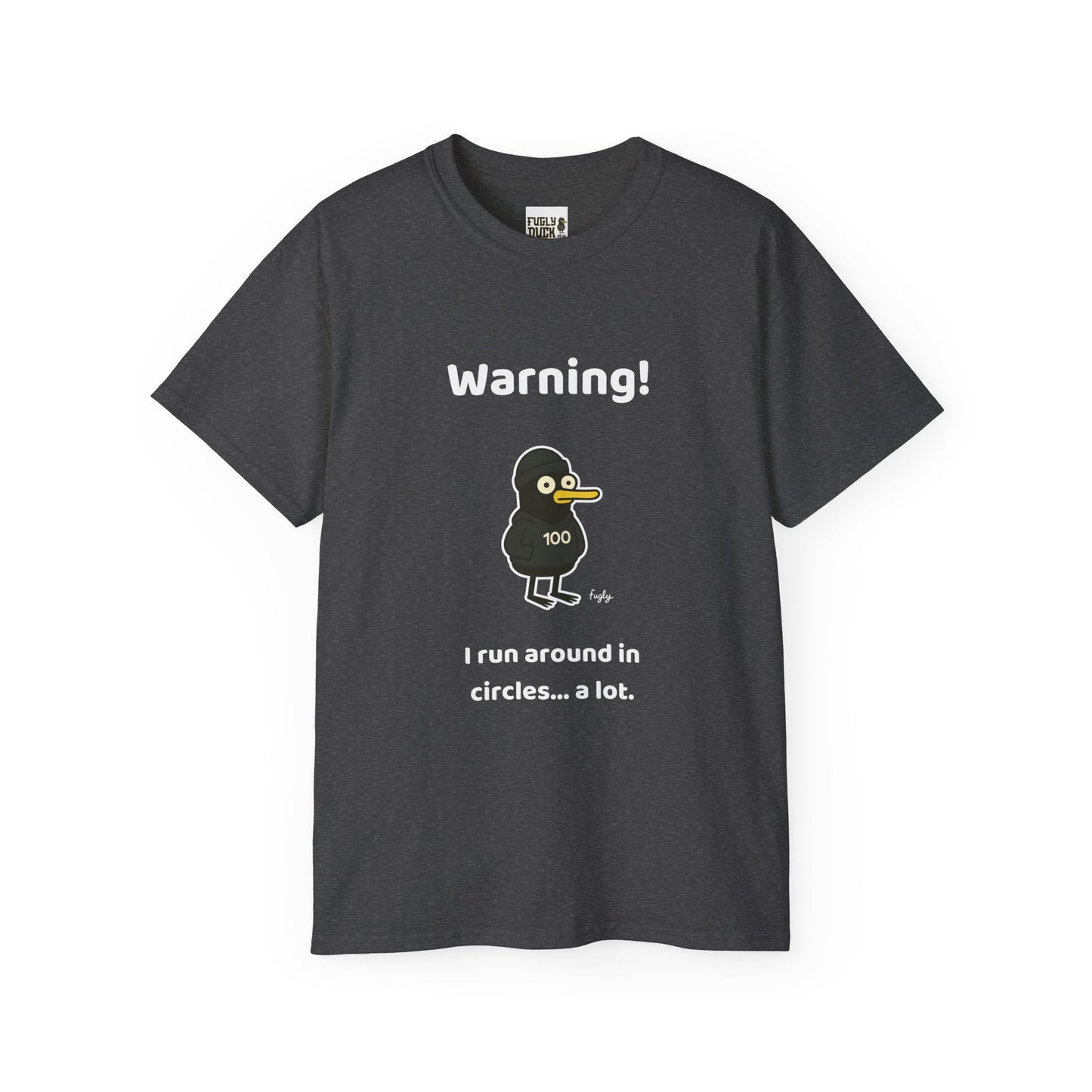 Running 100 Milestone T-Shirt - Funny 'Warning - I Run In Circles.. A Lot' strapline