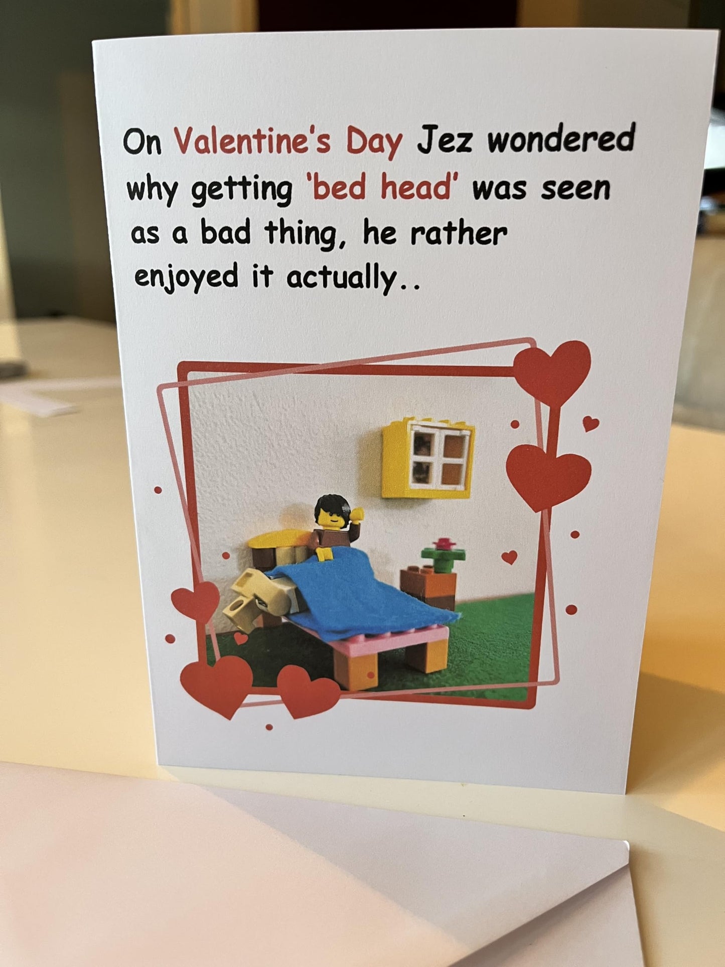 Valentines - 'Bed Head' Card - For Cheeky Valentines Surprise - Greeting Cards, Valentine's Day, Humor