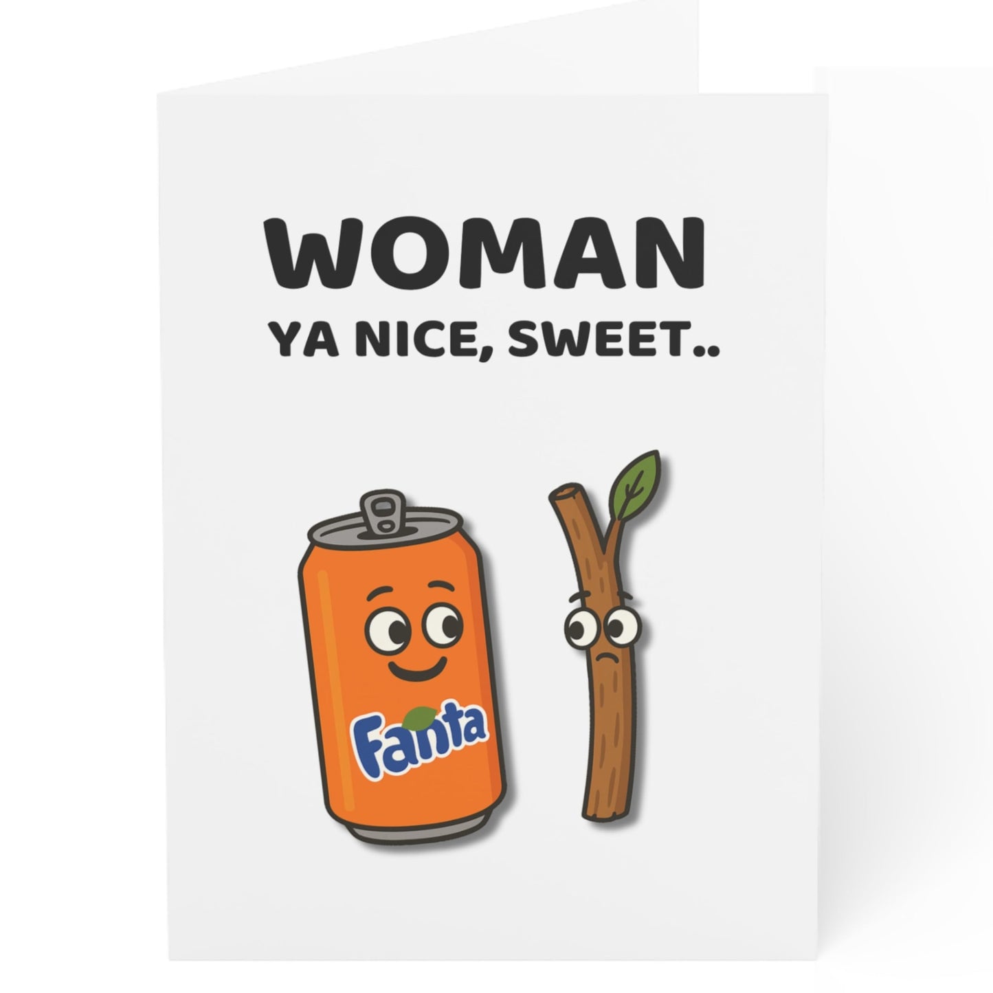 Fanta-Stick Greeting Card For Her - Blank inside for your own special message for Wife, Girlfriend, Best friend or Sister for Birthday, Anniversary or other Special Occasion.