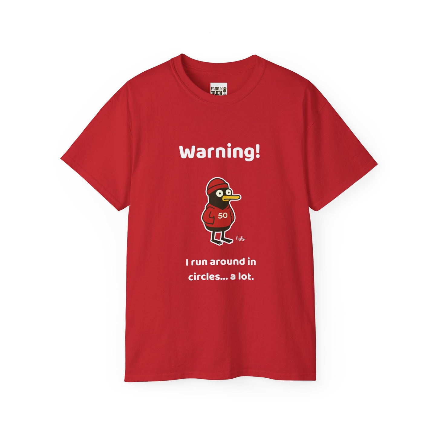 Running 50 Milestone T-Shirt - Funny 'Warning - I run in Circles.. a lot' Message