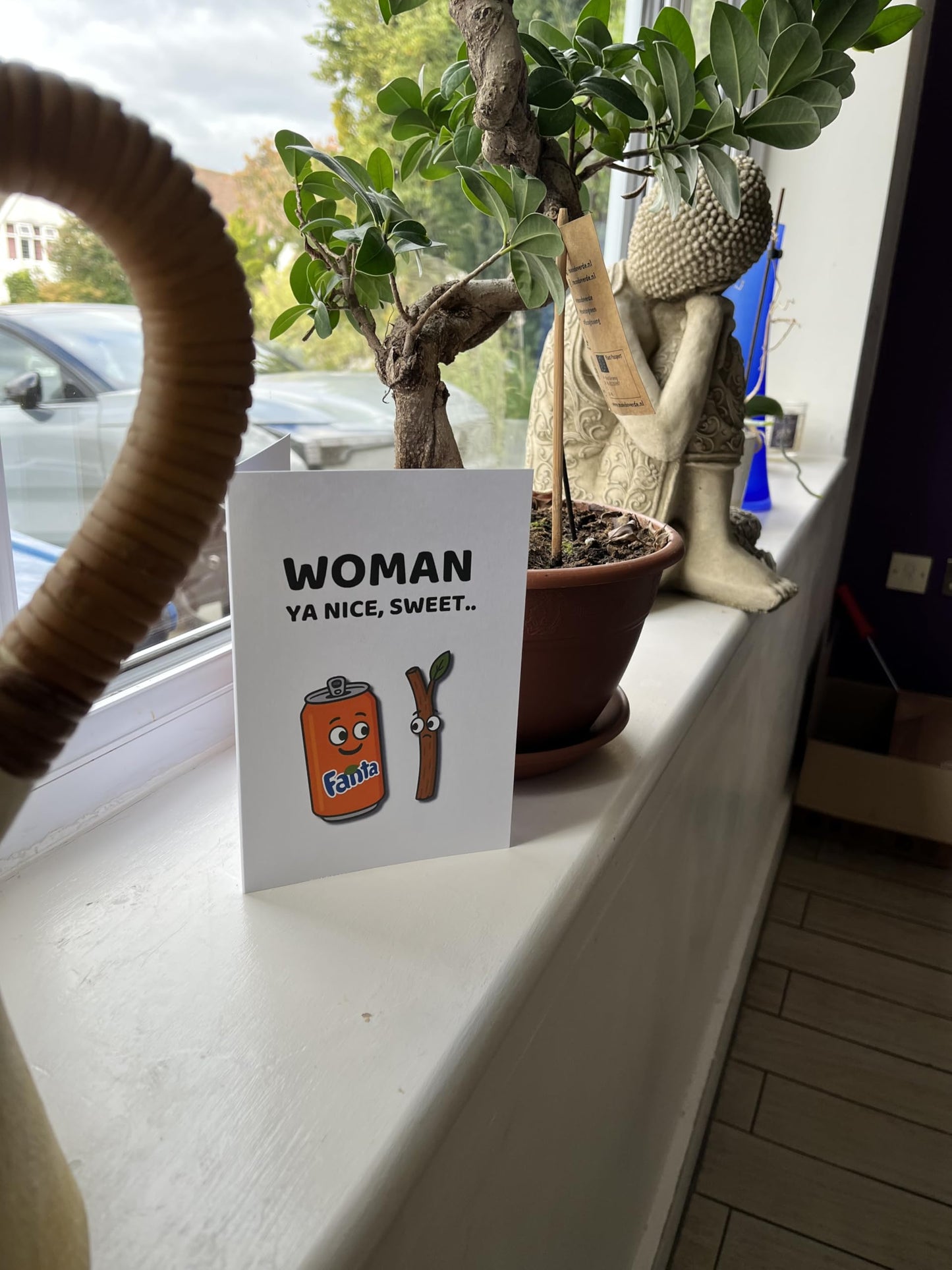 Fanta-Stick Greeting Card For Her - Blank inside for your own special message for Wife, Girlfriend, Best friend or Sister for Birthday, Anniversary or other Special Occasion.