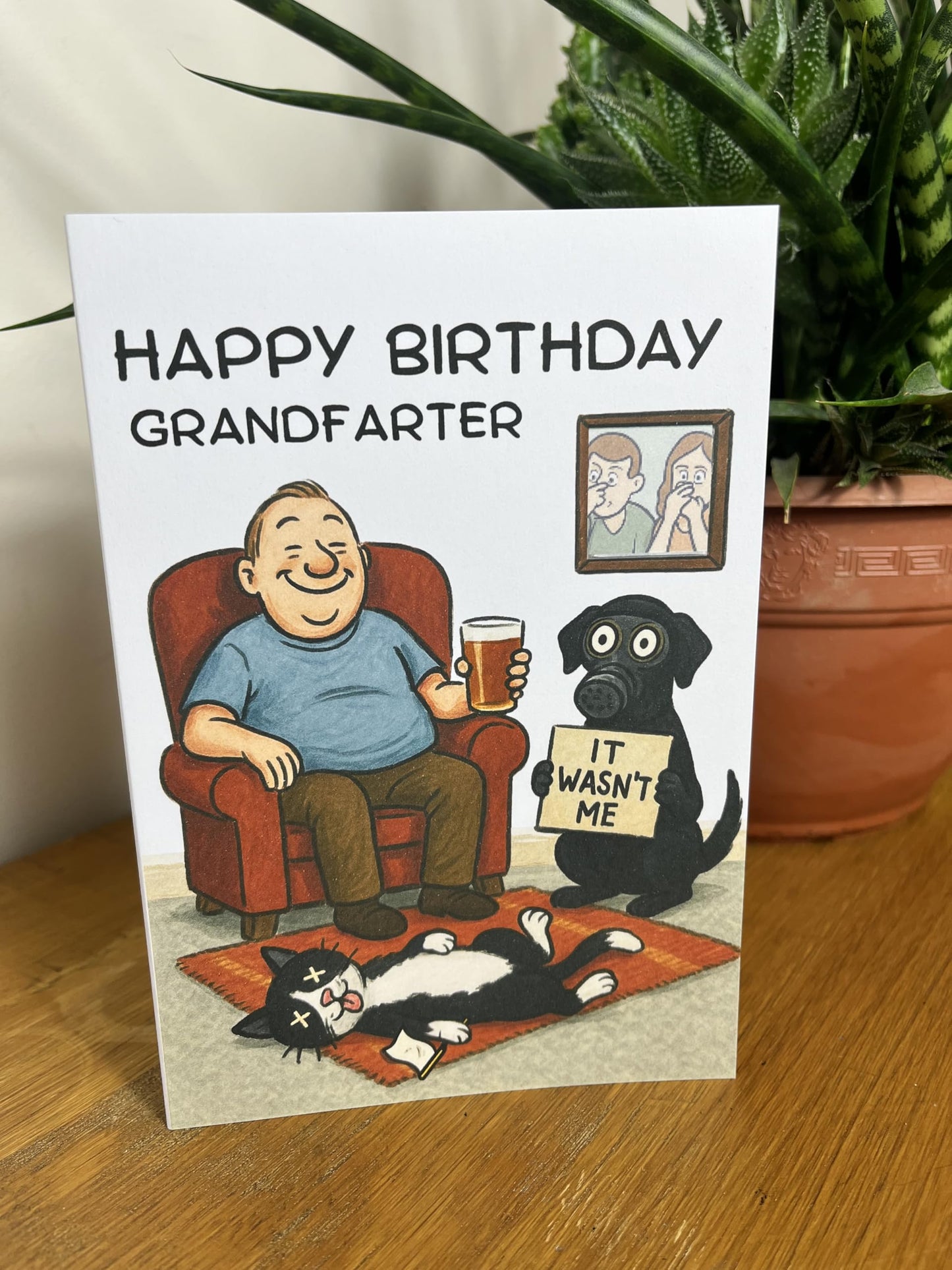 Funny Grandad Birthday Card - Funny Grandfarter Themed Birthday Card for Grandfather