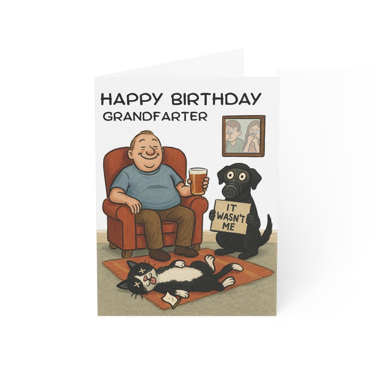 Funny Grandad Birthday Card - Funny Grandfarter Themed Birthday Card for Grandfather