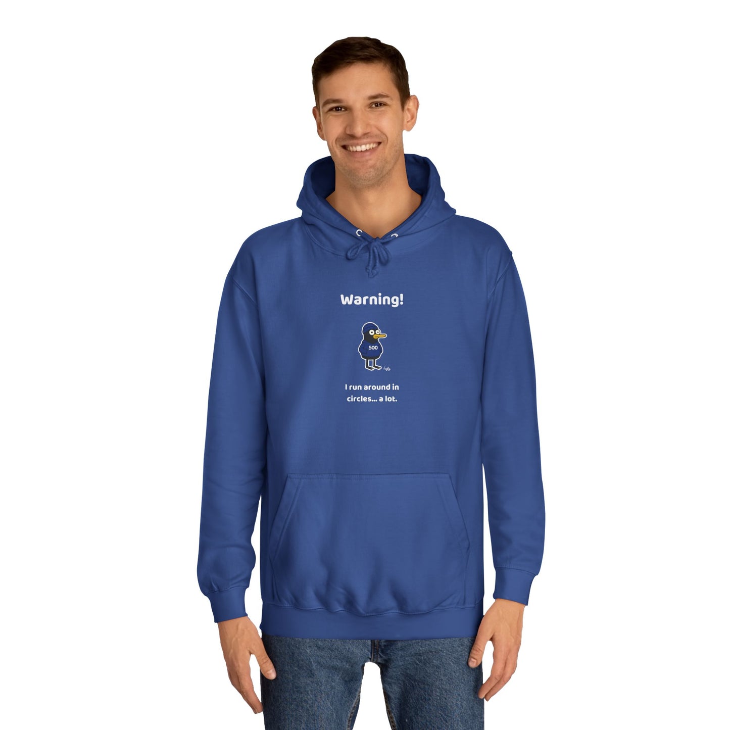 Running Milestone Hoodie | 5K 50 100 250 500 Distance Celebration With Funny Running in Circles Message