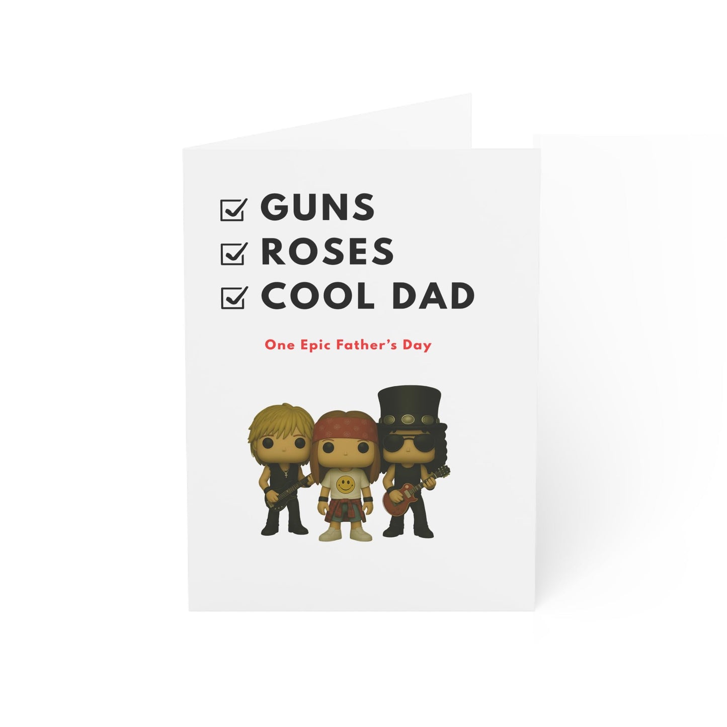 GNR Father's Day Card with Ticket Themed Insert - Guns. Roses. Cool Dad. One Epic Father's Day