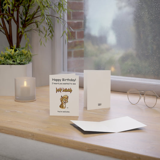 Def Leppard Birthday Card with Ticket Style Insert