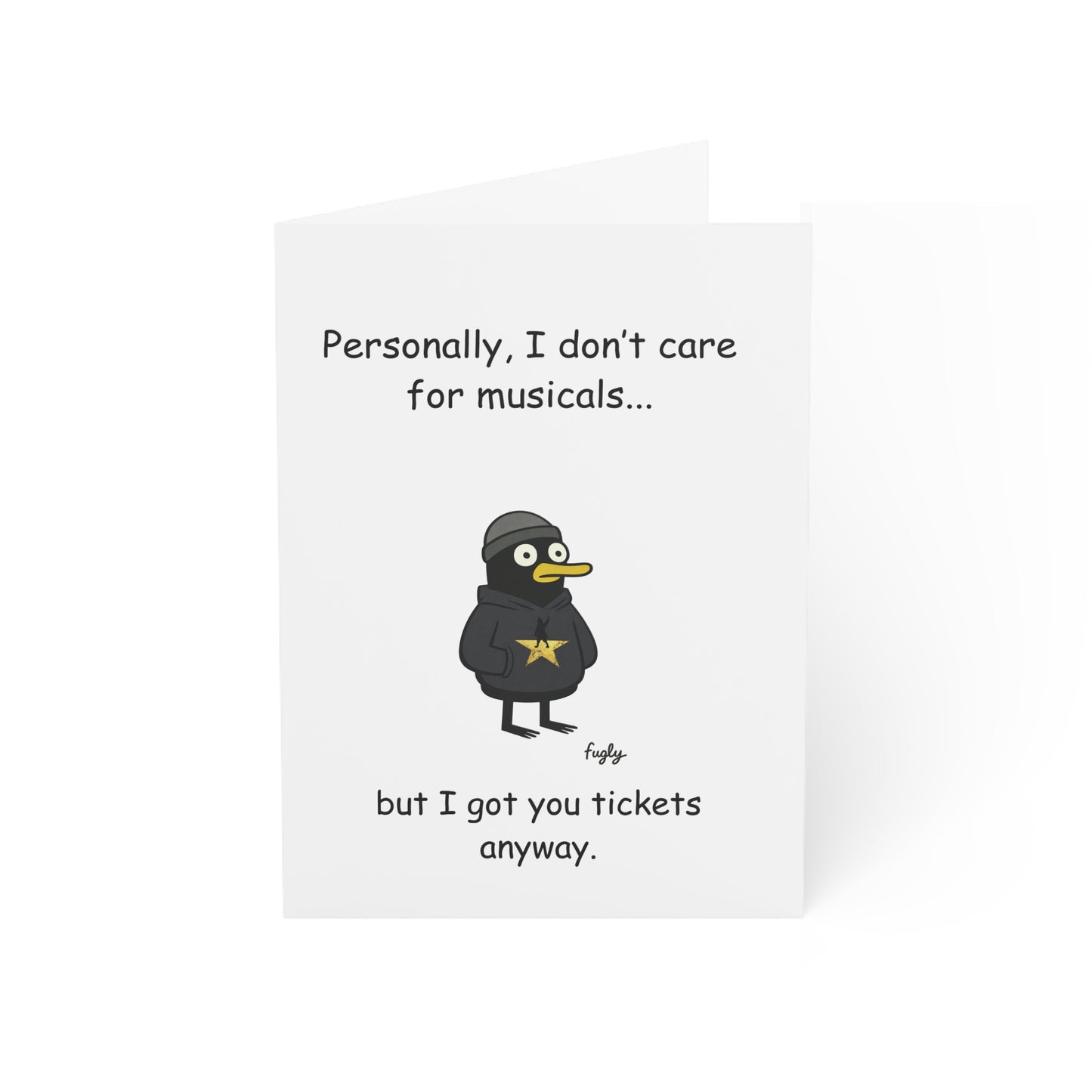 Funny Theatre Ticket Style Card | Phantom of the Opera, Hamilton or Lion King | Musical Ticket Gift Insert