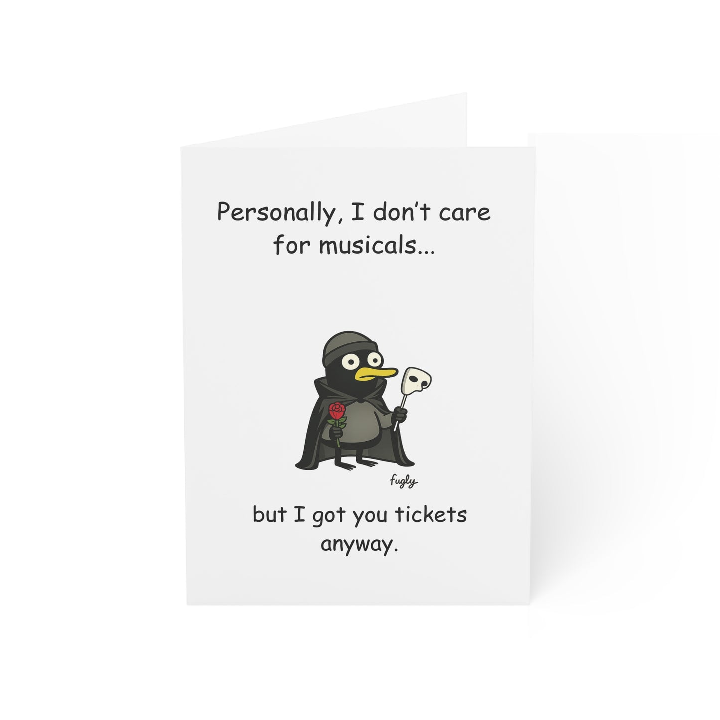 Funny Theatre Ticket Style Card | Phantom of the Opera, Hamilton or Lion King | Musical Ticket Gift Insert