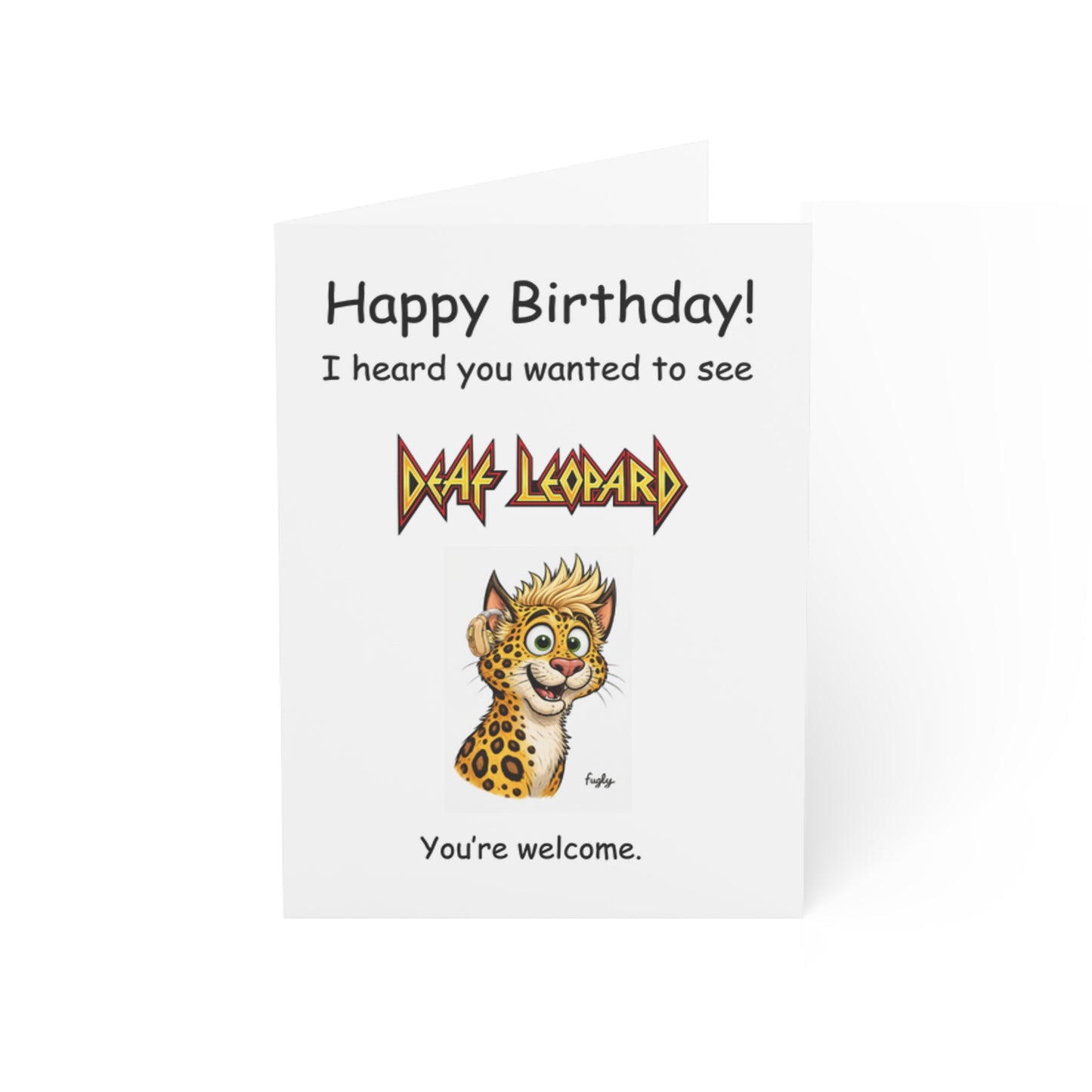 Def Leppard Birthday Card with Ticket Style Insert