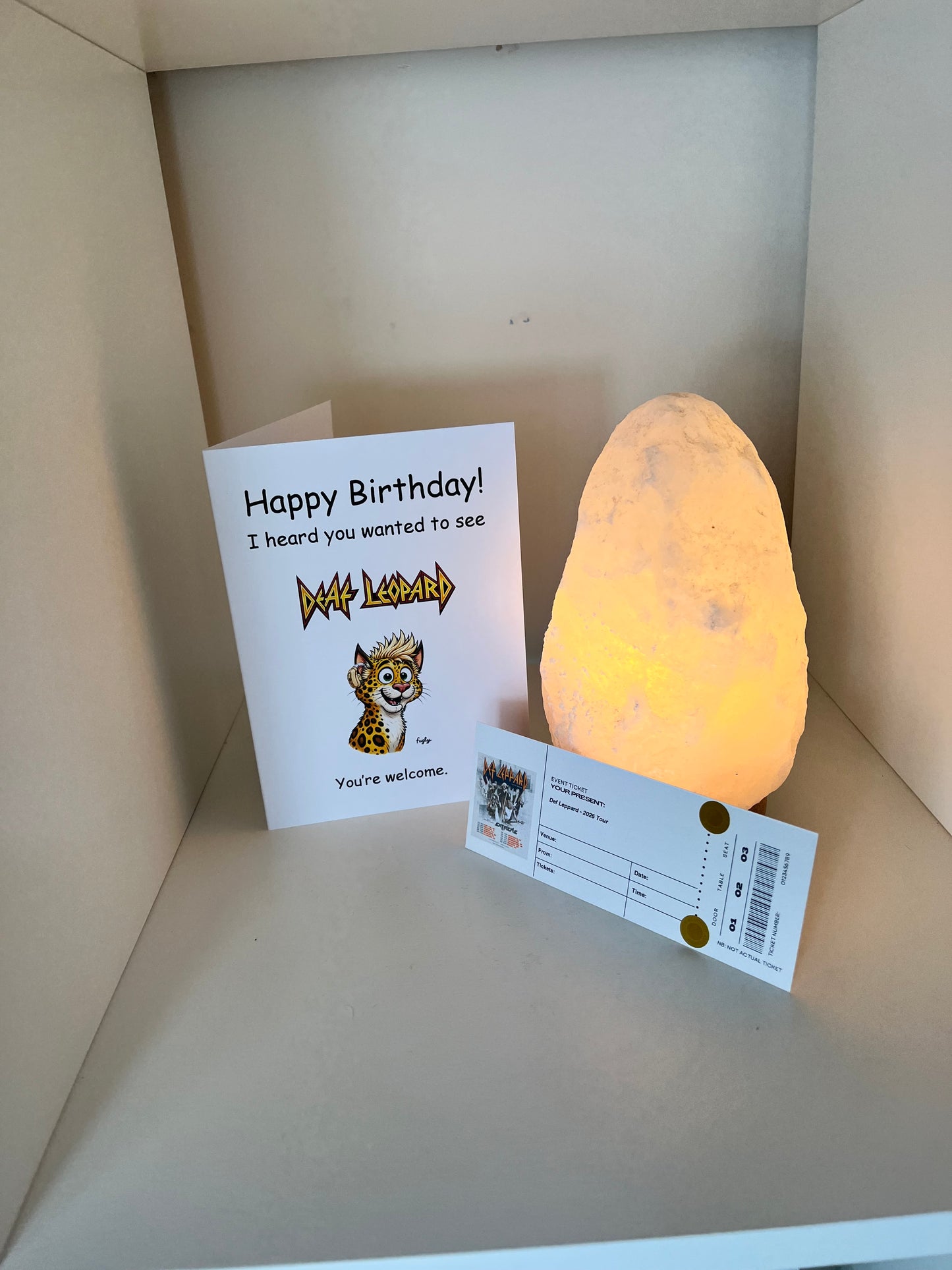 Def Leppard Birthday Card with Ticket Style Insert