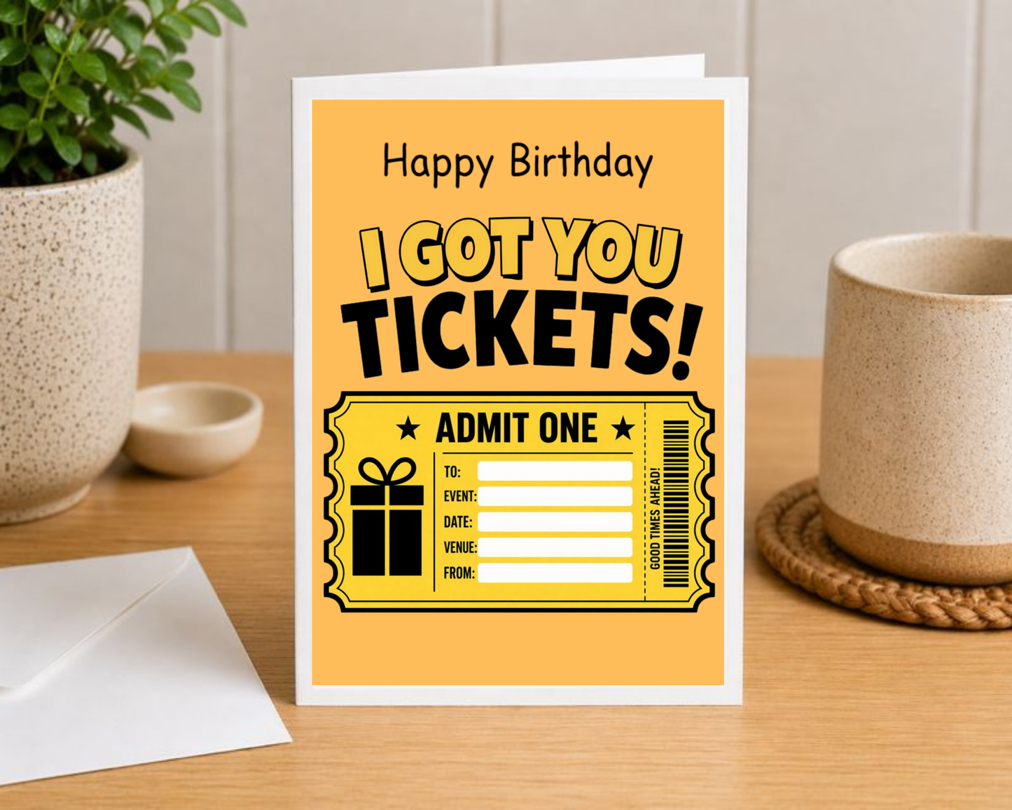 Funny Ticket Reveal Birthday Card – I Got You Tickets