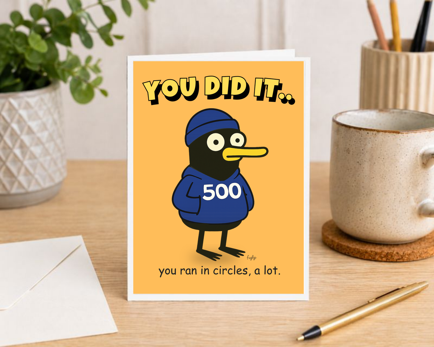 Running 500 Milestone Card – You Ran in Circles, a Lot