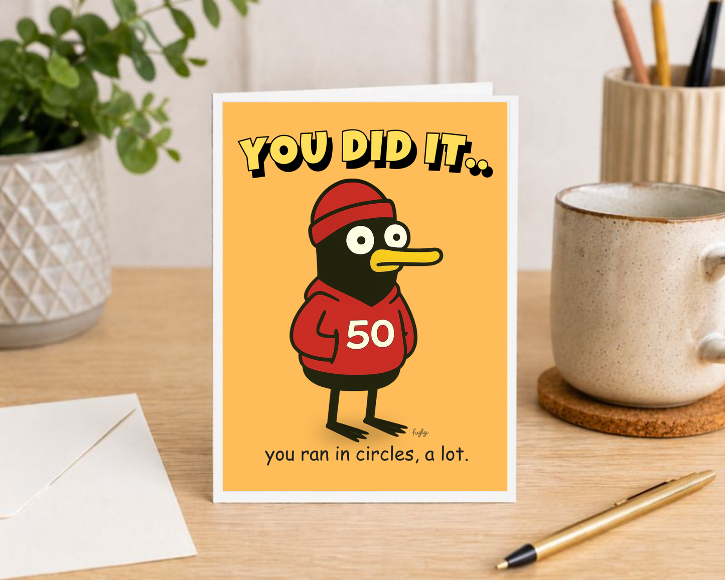 Running 50 Milestone Card – You Ran in Circles, a Lot