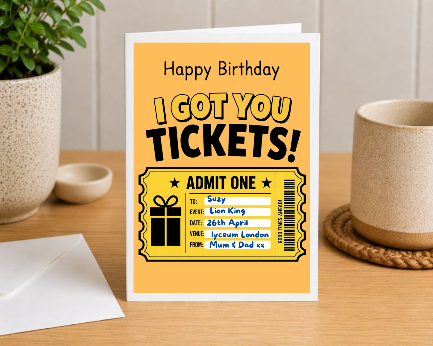 Funny Ticket Reveal Birthday Card – I Got You Tickets