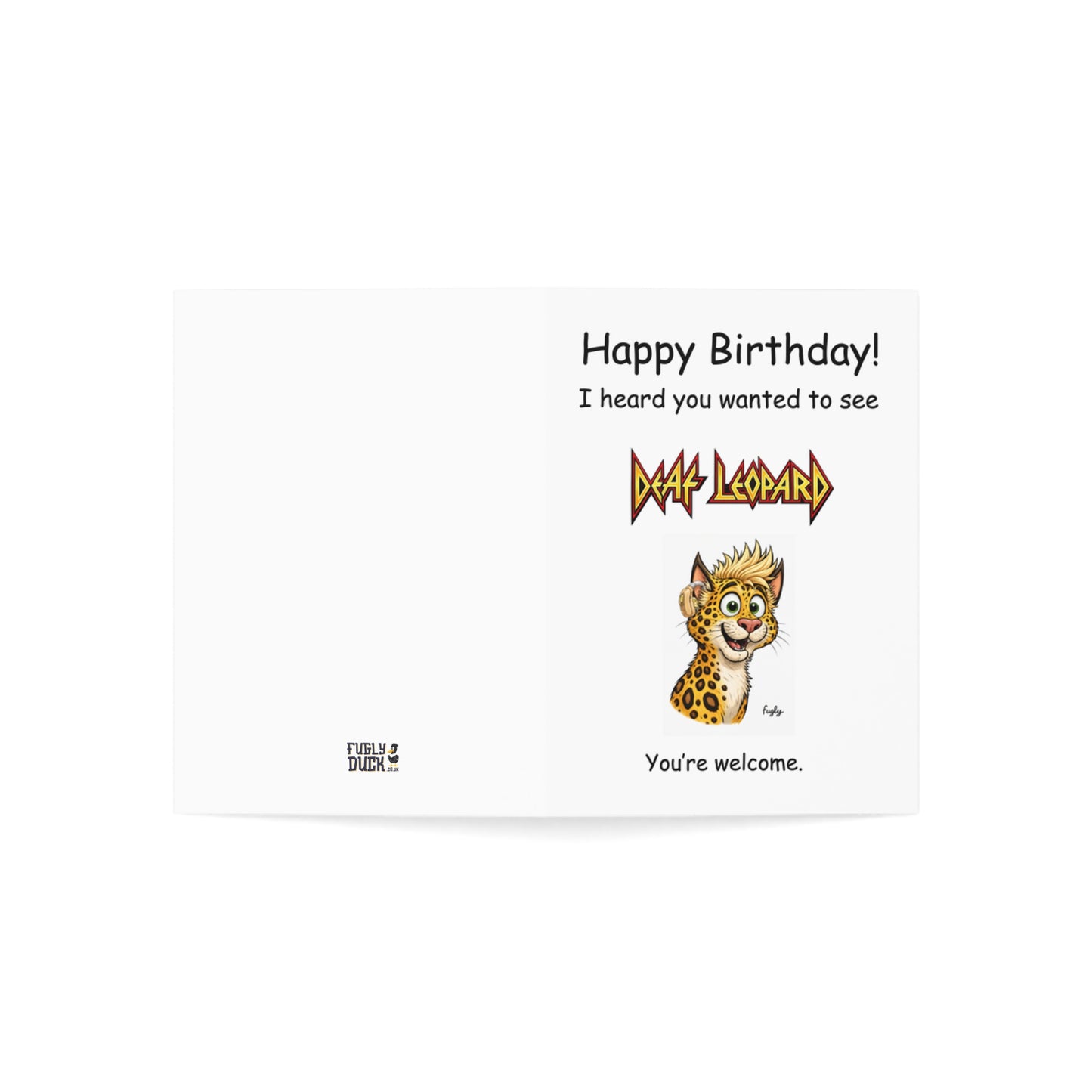 Def Leppard Birthday Card with Ticket Style Insert