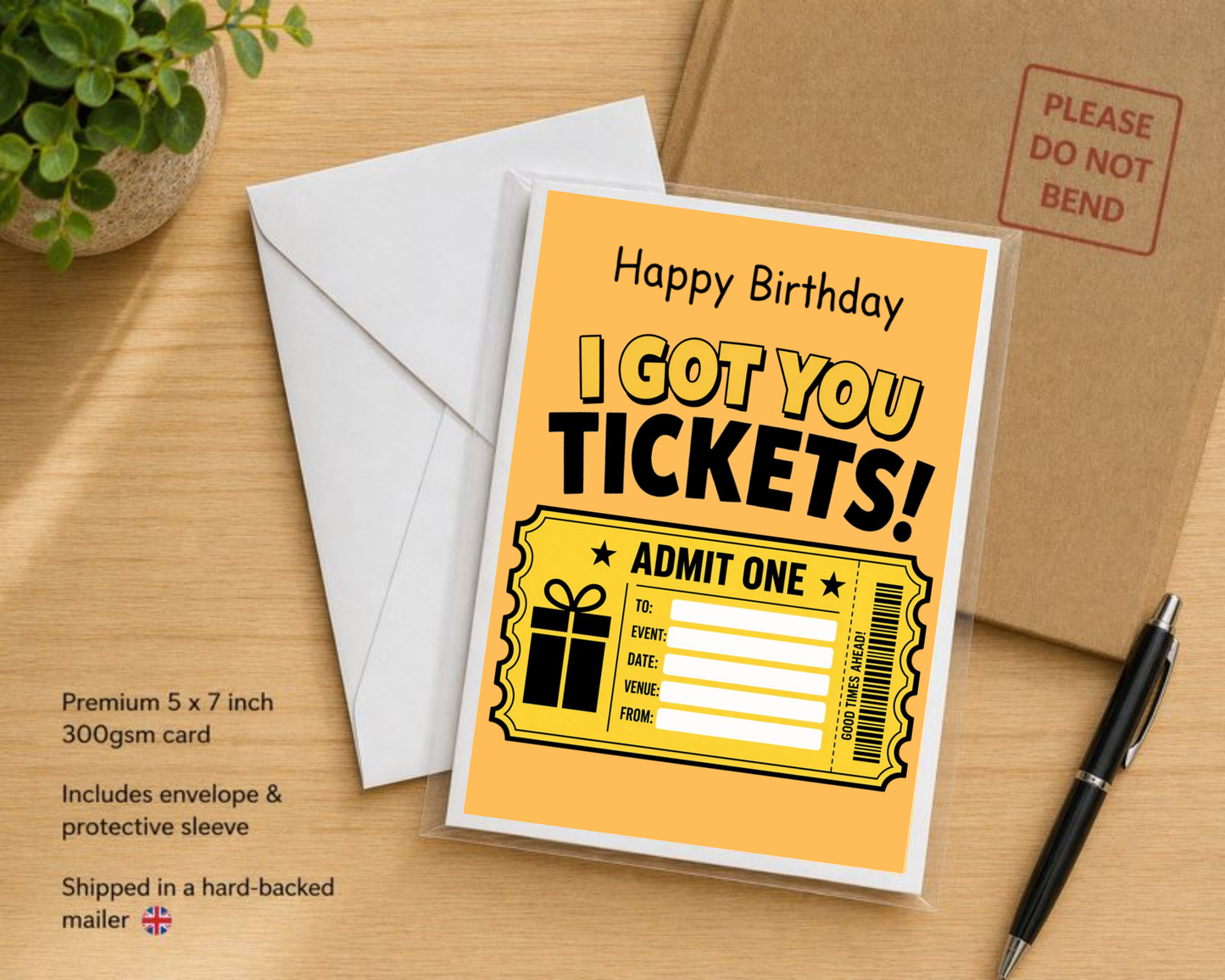 Funny Ticket Reveal Birthday Card – I Got You Tickets