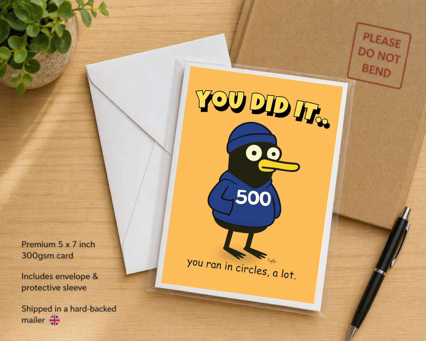 Running 500 Milestone Card – You Ran in Circles, a Lot