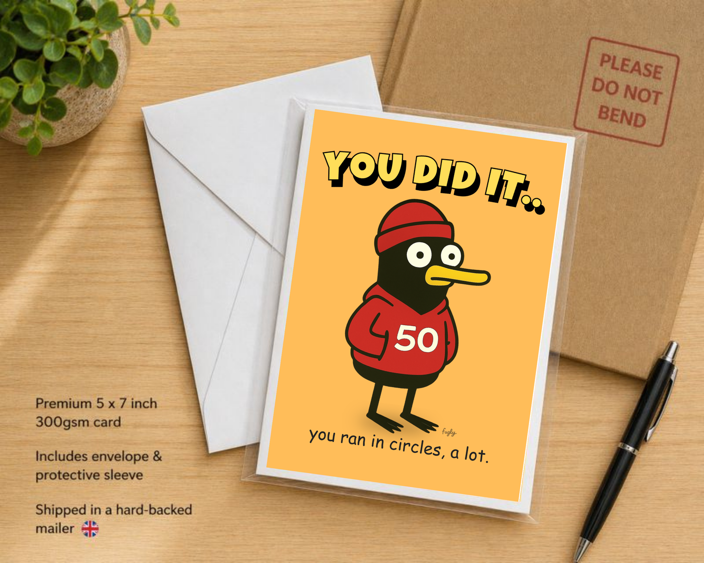 Running 50 Milestone Card – You Ran in Circles, a Lot