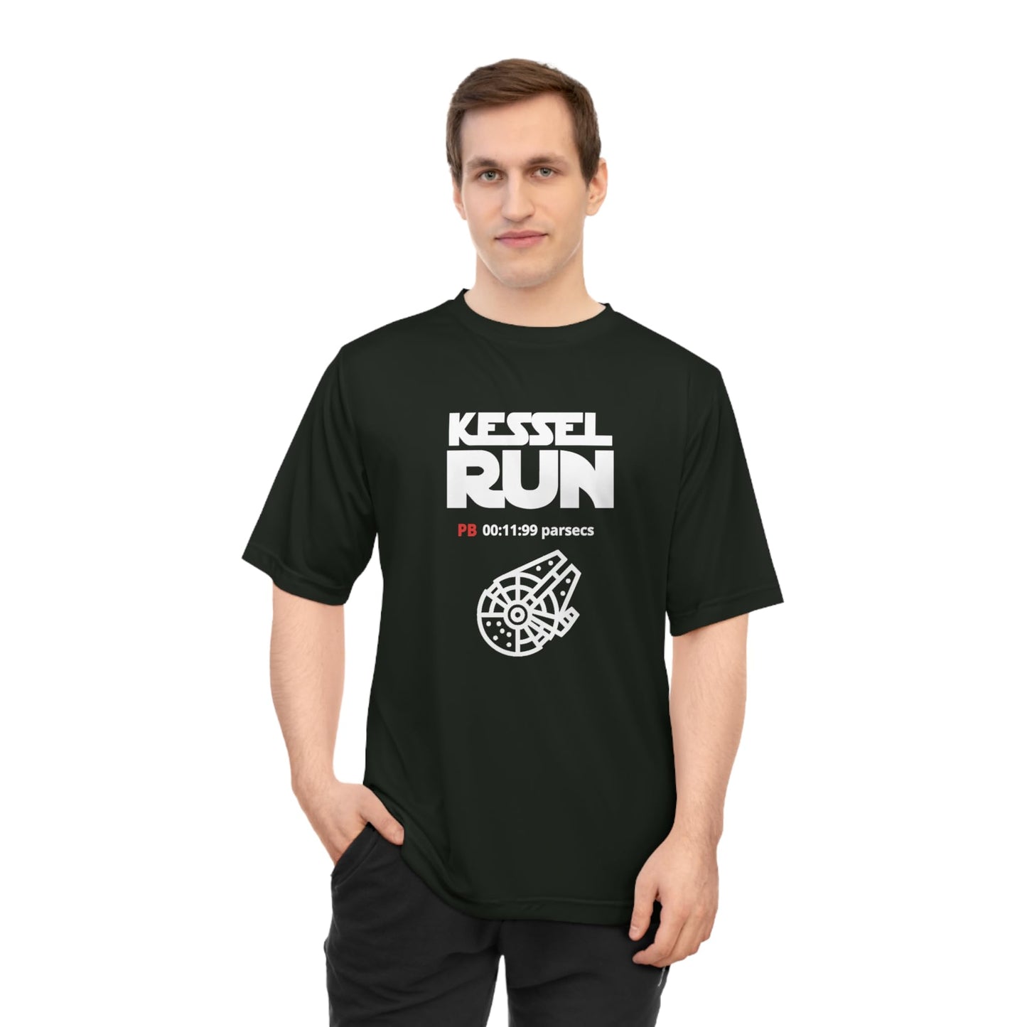 Kessel Run Race T-Shirt, Sci-fi Running Tee, Funny Movie Quote Shirt, Unisex Marathon Top, Galaxy Black