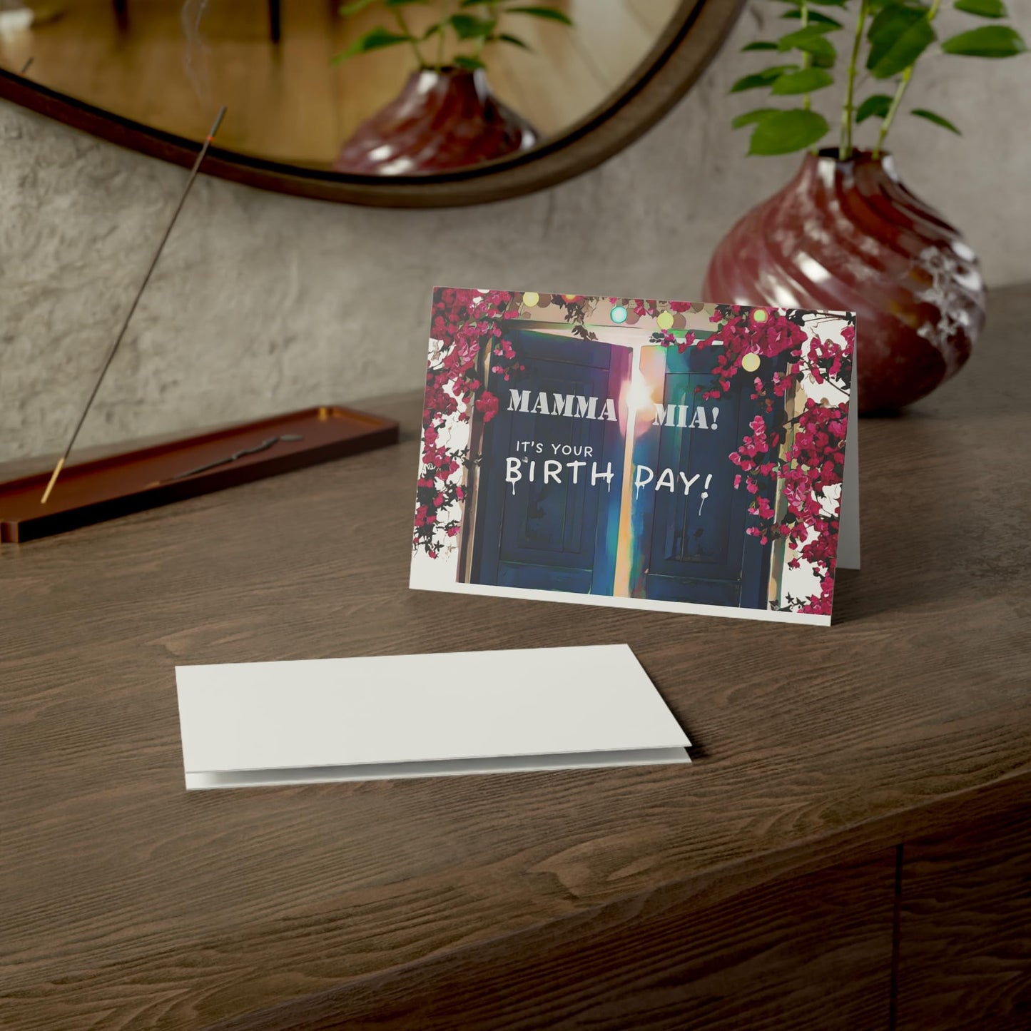 Abba Mamma Mia Ticket Themed Birthday Card with Ticket Style Insert