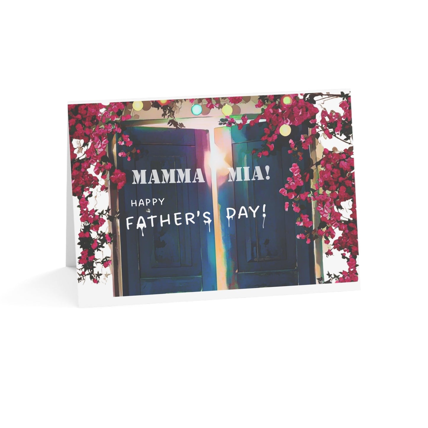 Abba Mamma Mia Father's Day Ticket Themed Birthday Card with Mamma Mia The Party Ticket Style Insert
