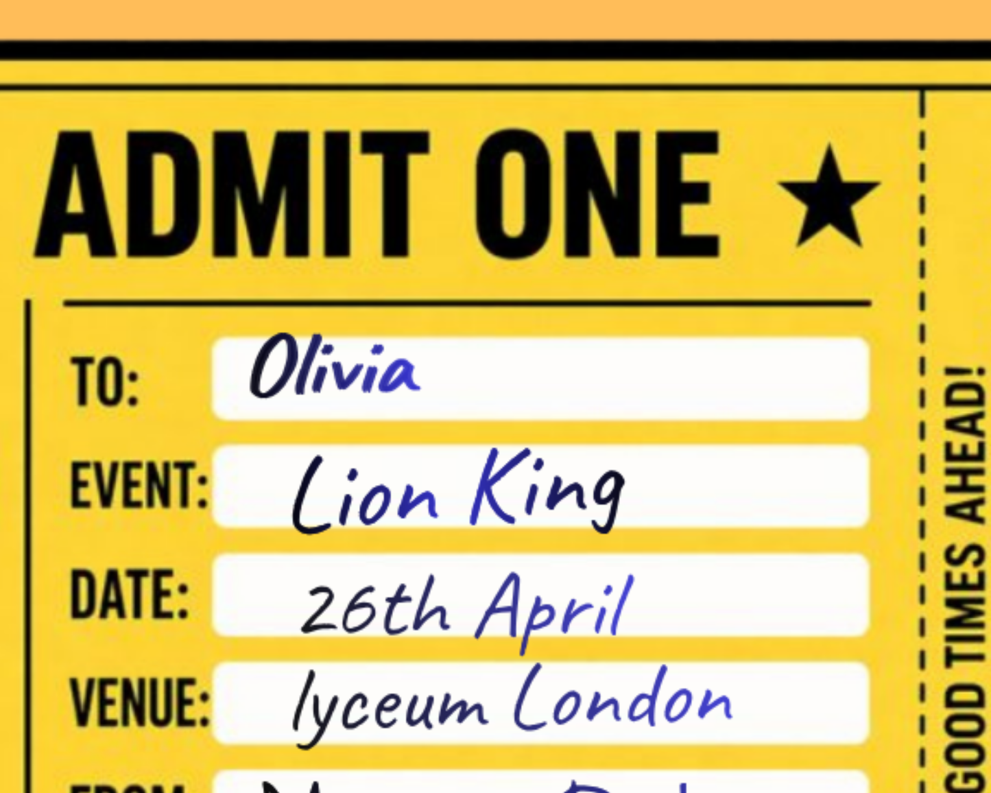 Funny Ticket Reveal Birthday Card – I Got You Tickets