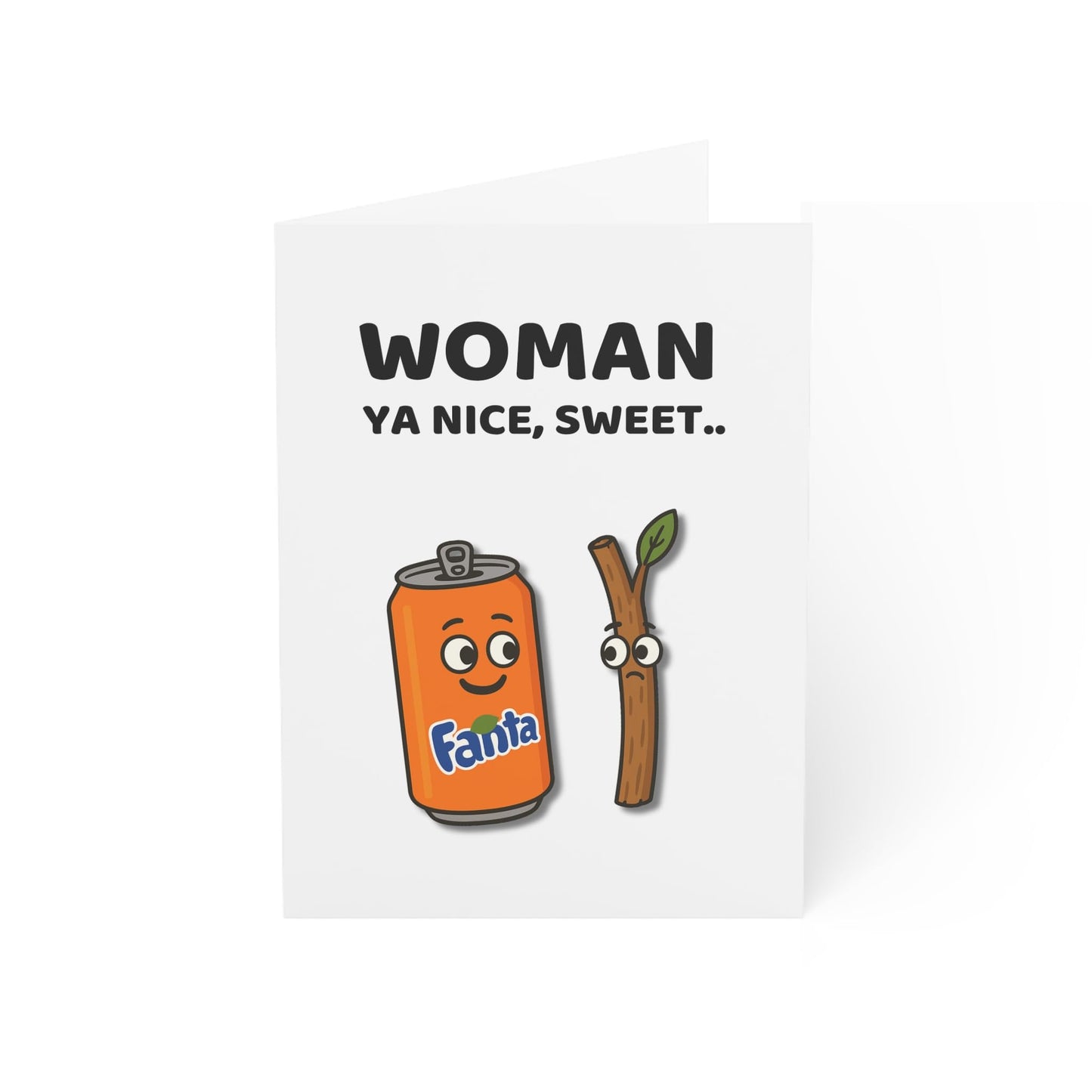 Fanta-Stick Greeting Card For Her - Blank inside for your own special message for Wife, Girlfriend, Best friend or Sister for Birthday, Anniversary or other Special Occasion.