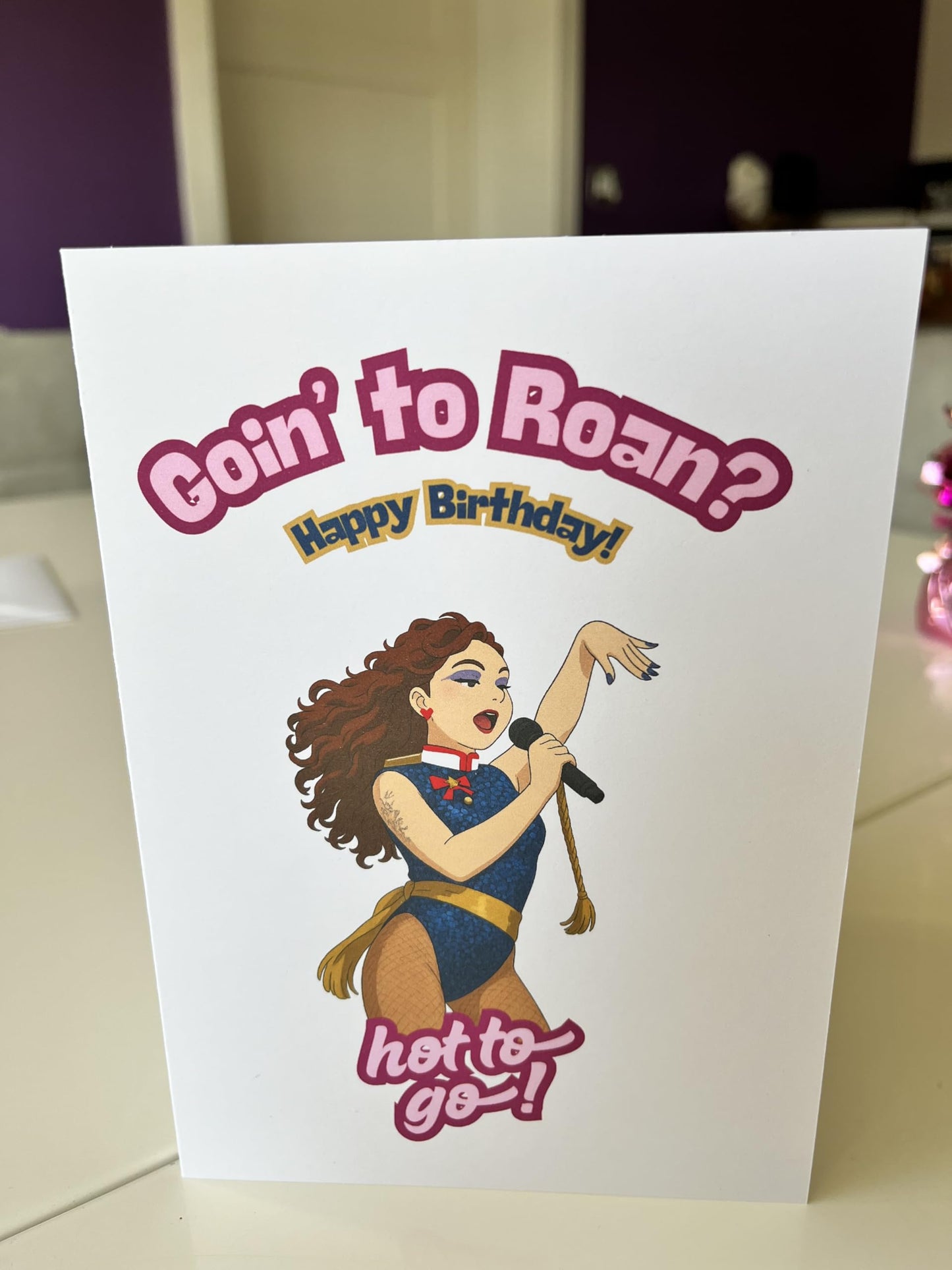 Chappell Roan Concert Themed Birthday Card with 'Hot to Go' Ticket Style Insert