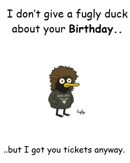 Bon Jovi Concert Birthday Card with Ticket Style Insert