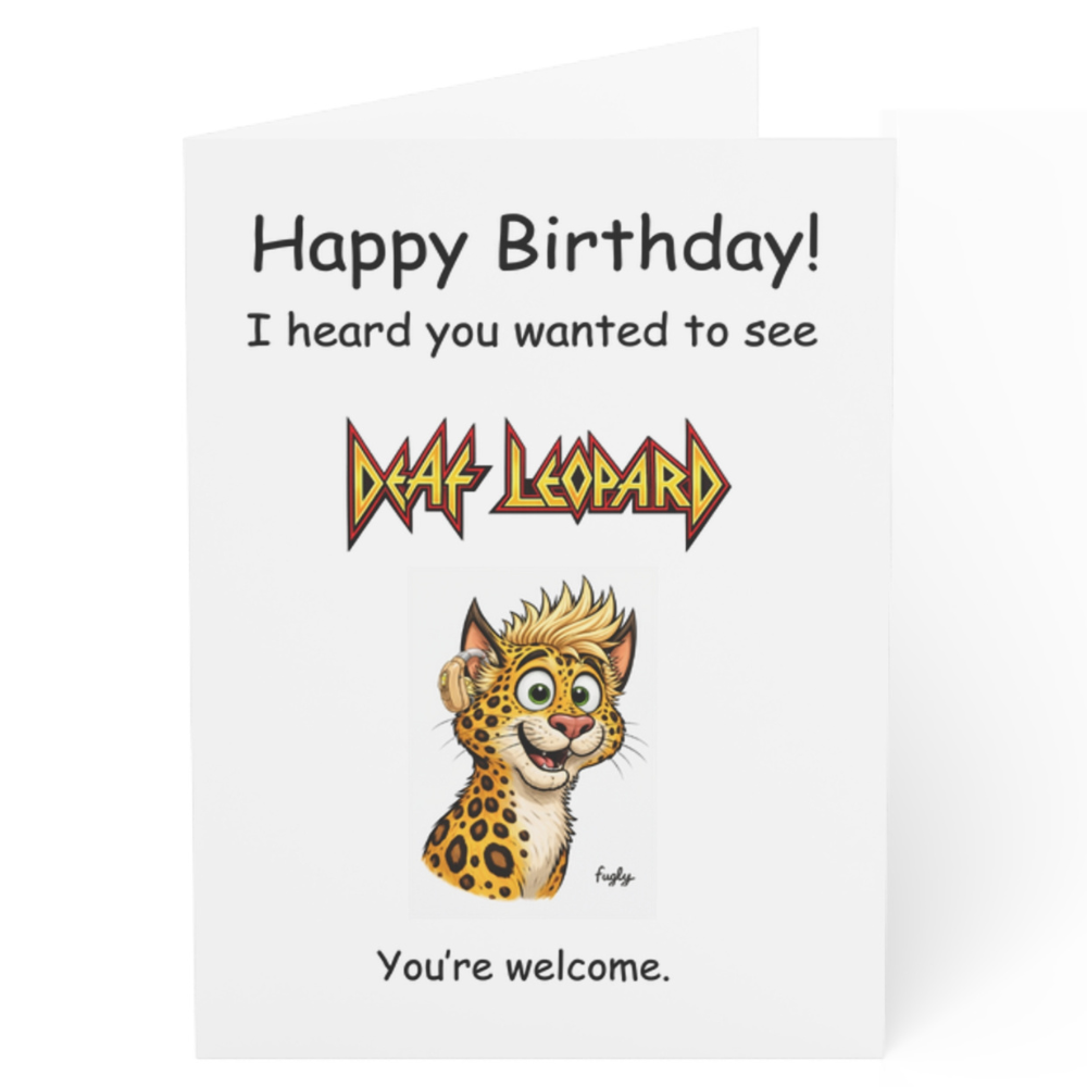 Def Leppard Birthday Card with Ticket Style Insert
