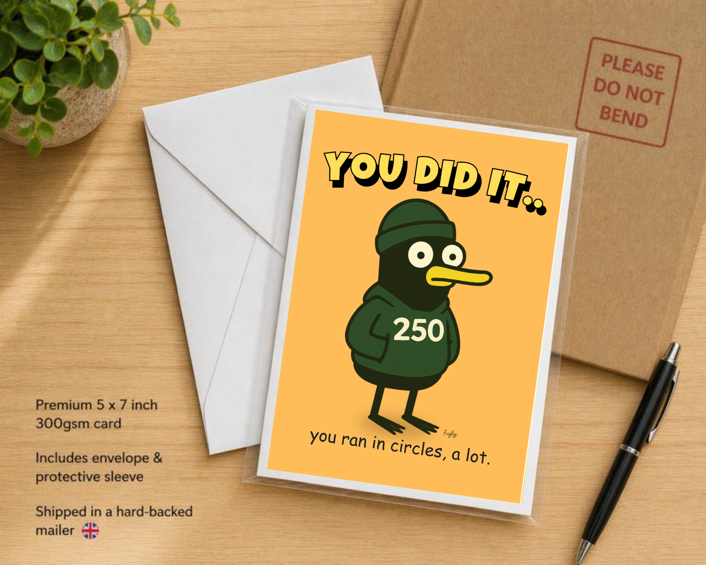 Running 250 Milestone Card – You Ran in Circles, a Lot